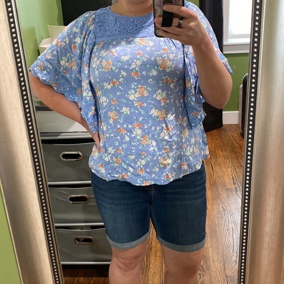 Matilda Jane Flutter Sleeve Floral Blouse NWT - Picture 13 of 14